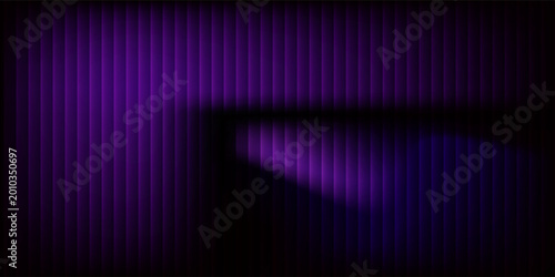 Quadro em tela Glowing Purple Vertical Ridges Abstrak Latar Belakang dengan Bilah 3D dan Efek C