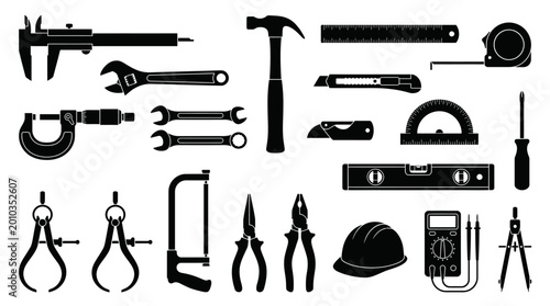 Tableau sur toile Collection of various hand tools.