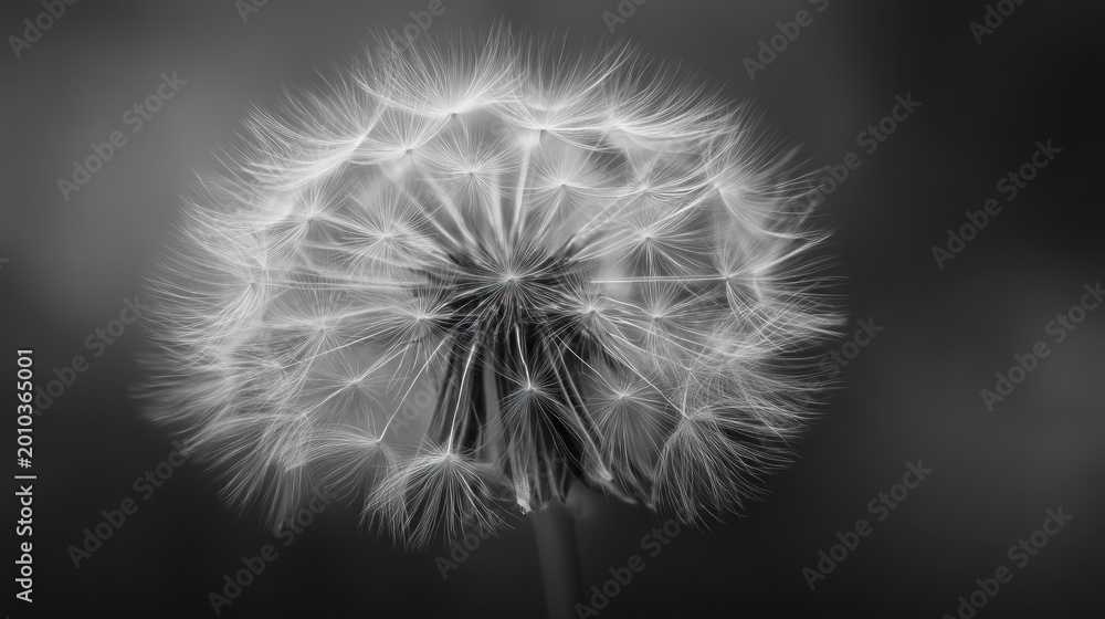 Fototapeta premium Dandelion seed head closeup