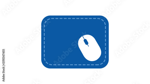 Foto Sleek vector illustration of a circular mouse pad, a minimalist hand-drawn line icon representing essential computer accessories, tech productivity tools, and clean modern workspace organization