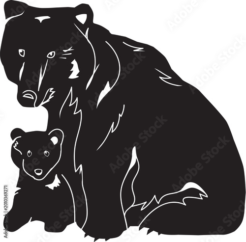 Vector Mama Bear