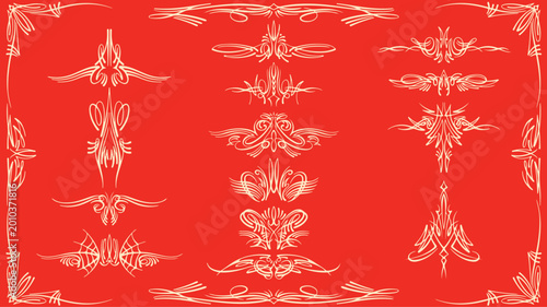 Tableau sur toile Vintage Pinstripe Vector Clipart Bundle