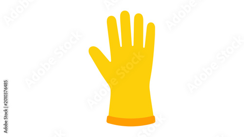 Konstfotografi Sleek hand-drawn vector icon of a rubber glove used for household cleaning and sanitation projects industrial safety equipment displays and medical hygiene protection gear illustrations
