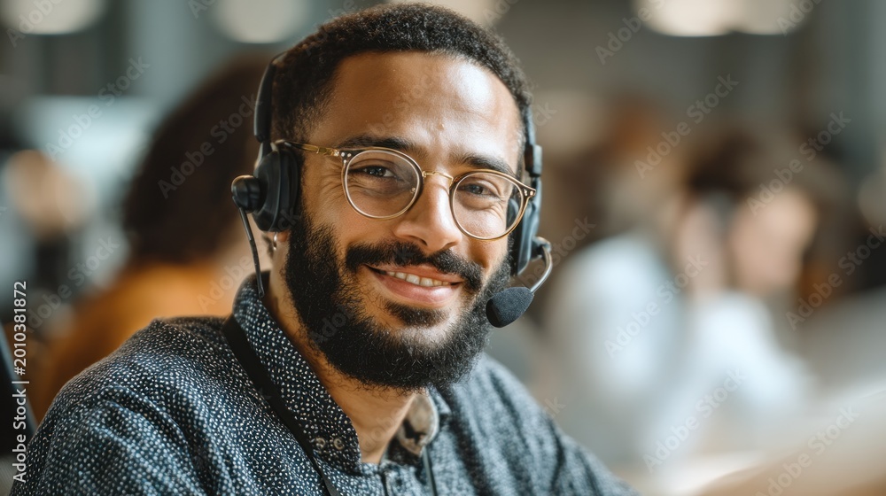 Obraz premium Smiling customer service representative