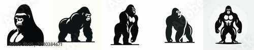 Photography Gorilla Silhouette Vector Illustration