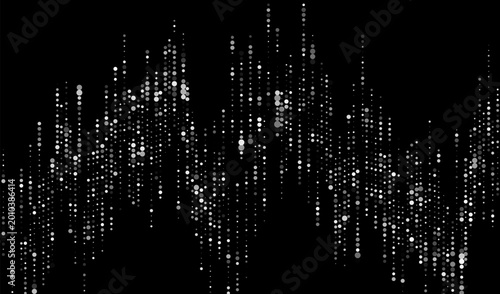 Background ai with tech banner and abstract white pattern. Vector wave design with digital mesh technology and business circle circular. Computer concept background with cyber data.