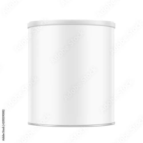 Fotografía Tin can mockup for infant nutrition, baby powder milk, sport nutrition, food