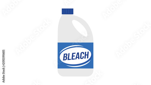 Foto Professional hand-drawn vector icon illustration of a plastic bleach container for sanitary house cleaning and laundry maintenance, featuring a clean minimalist line design for graphic use