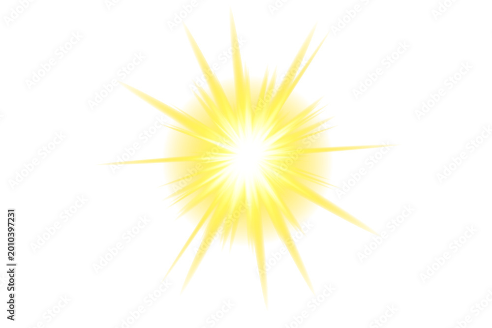 Fototapeta premium Bright yellow starburst a radiant explosion of light and energy