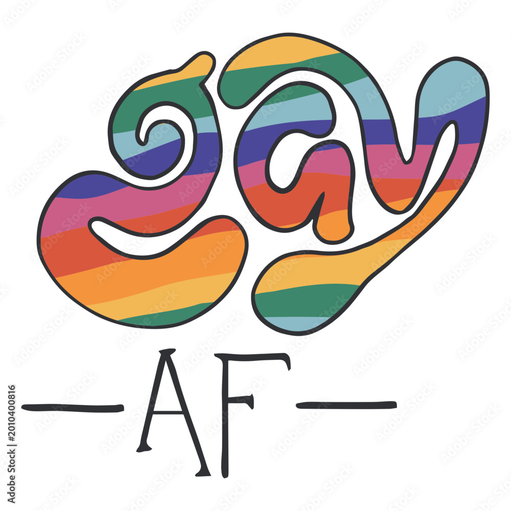 Naklejka premium Gay af logo