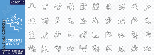 Konstfotografi Accidents icon set