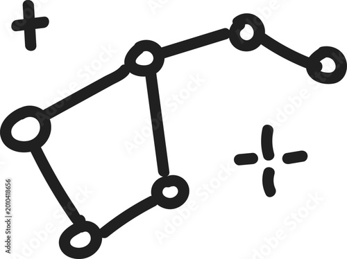 Valokuva Big Dipper Constellation Ursa Major Icon