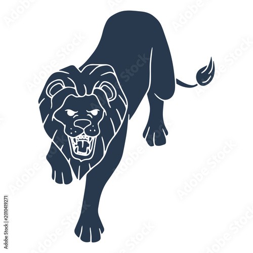 Принти на полотні Lion approaching