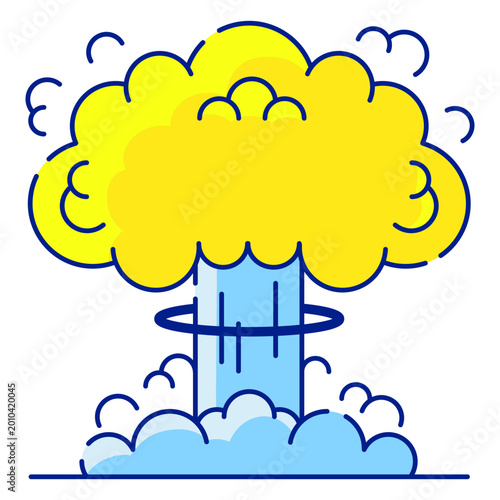 Canvas Print Nuclear bomb with a mushroom cloud