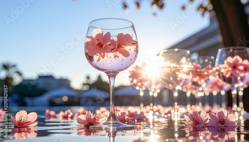 グラスの中の花