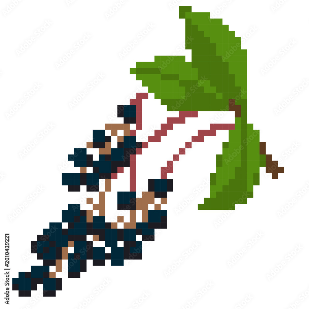 Fototapeta premium Pixel Art Hackberry- Pixel Art Sample