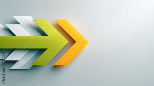 Colorful arrows representing direction and progress in design.