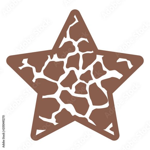 Foto Attention-grabbing animal design with spots in star-shaped frame