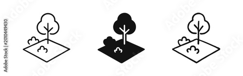 Fotografía Tree Landscape and Environmental Land Icon Set