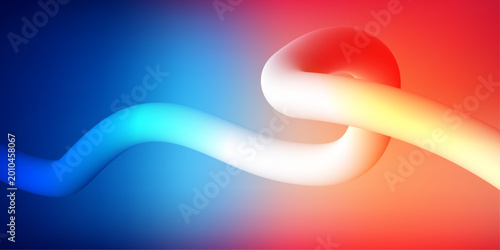 Abstract gradient surface, radiant fluid motion, neon glow design, smooth curve shapes, digital wallpaper art, soft neon effect, futuristic style