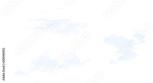 Fluffy white clouds isolated on a transparent background