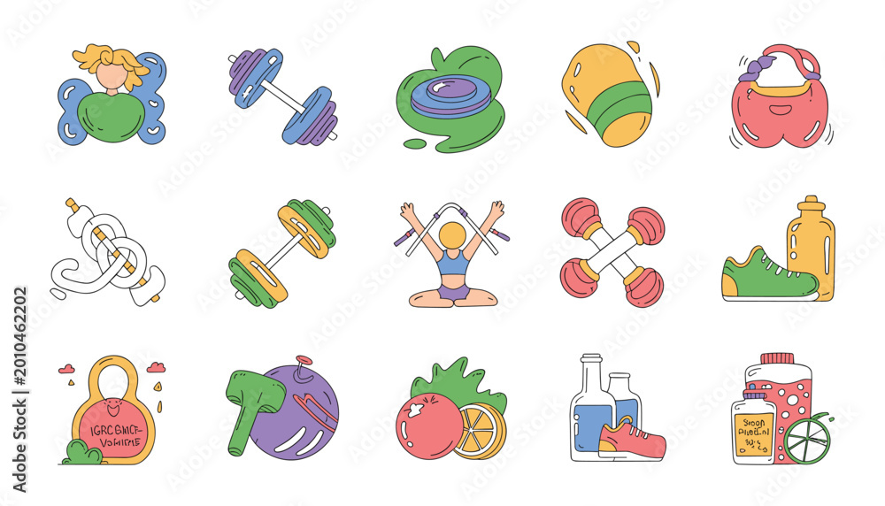 Fototapeta premium Colorful vector illustrations diverse designs for modern graphics and digital art projects