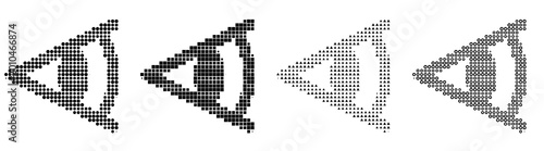 Canvas-taulu Risograph style halftone icons - focal length