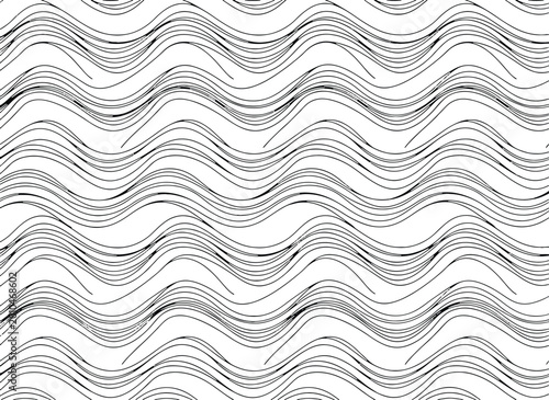 wavy blue lines on white background vector illustration
