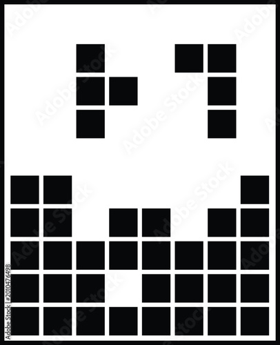 Block blast game for illustration on white background