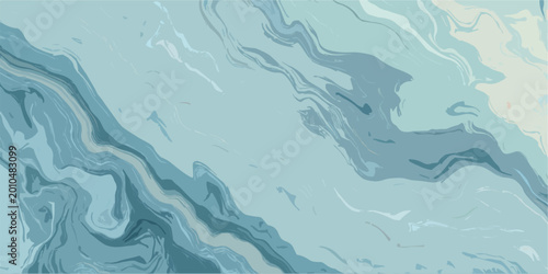 Fotografía Clear turquoise water ripples across a light blue ocean surface creating a textured nature pattern of liquid waves in a summer swimming pool or underwater sea background