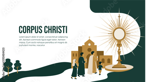 Foto vector corpus christi background template
