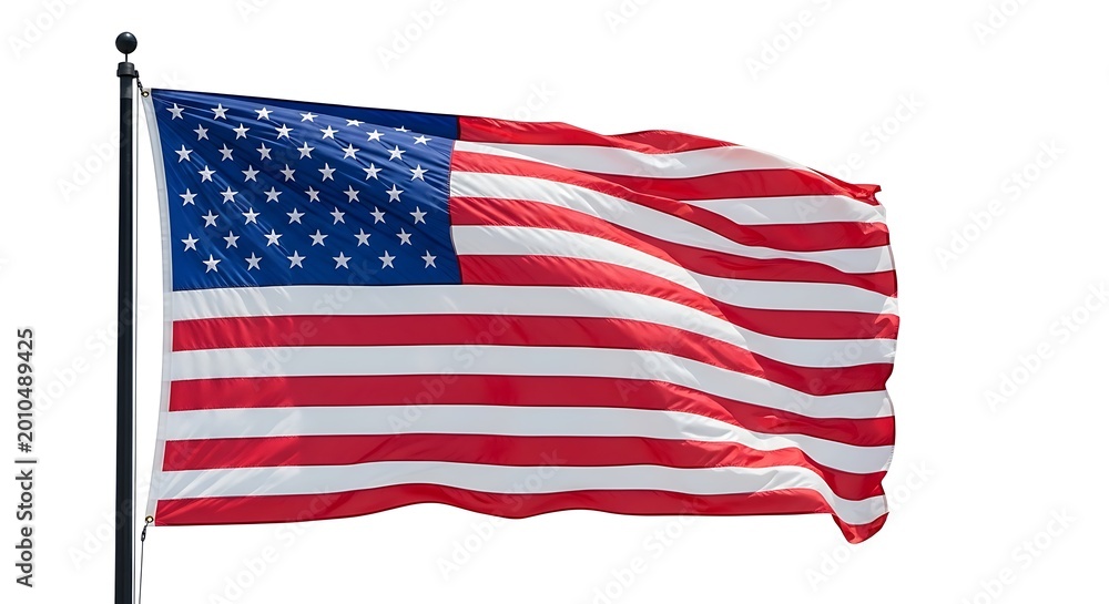 Obraz premium Celebrating flag day 4th of july independence day a vibrant american flag waving with patriotic pride
