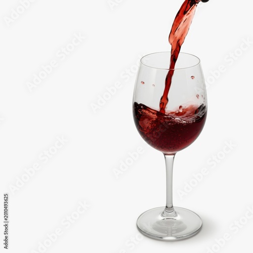 Pouring Red Wine into a Glass for Elegant Dining Experience