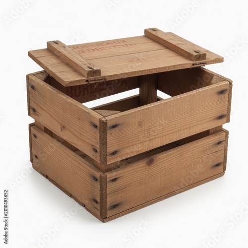 Rustic Wooden Crate for Vine Accessories and Storage