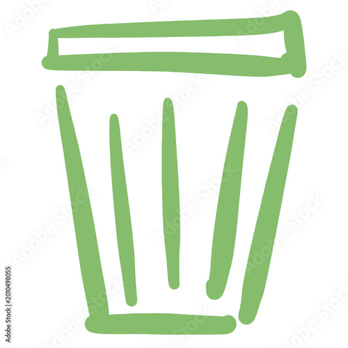 Trash bin waste eco icon