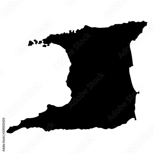 Tableau sur toile Stylized silhouette of trinidad map design