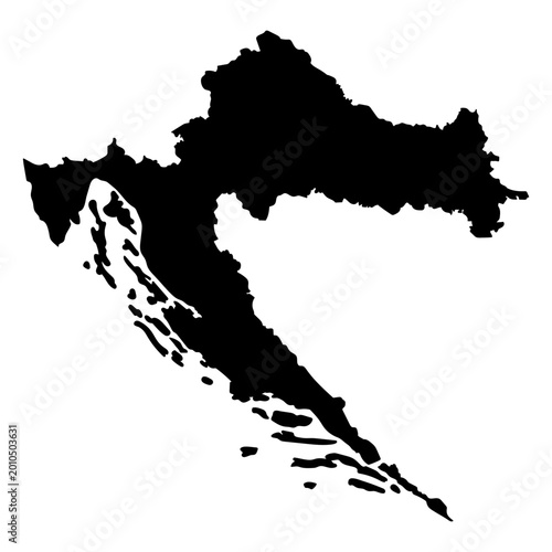 Fotografija Stylized silhouette of the croatian map