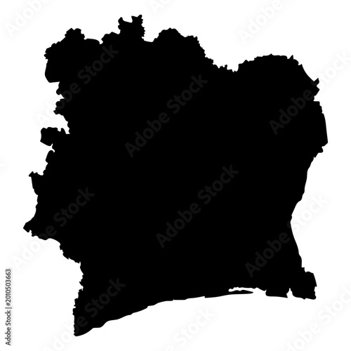 Fotografie Silhouette map of ivory coast design