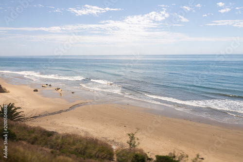 Seascape views of Pacific Ocean from California