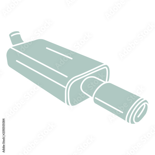 Schilderij op canvas Car muffler icon