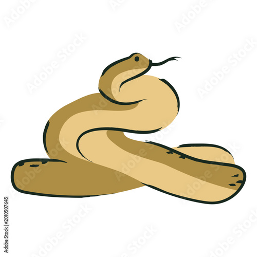 Foto Illustration of a snake about to attack