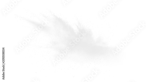 Quadro em tela White dust particle sprite impact effect with misty edges on transparent backgro