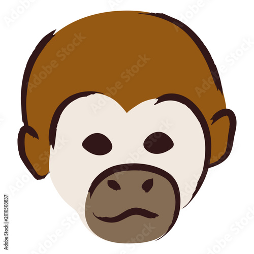 Photography Brown monkey with a sad face