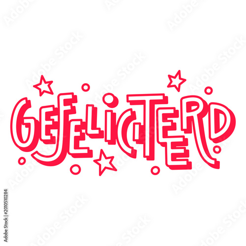 Tableau sur toile Playful congratulatory design with stars