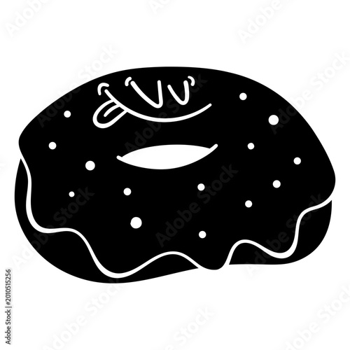 Foto Playful donut illustration with sprinkles
