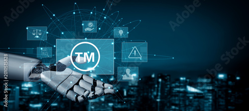 Canvastavla AI-generated visual of trademark compliance, intellectual property protection, a