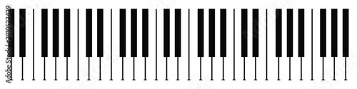 Foto Piano Keyboard Vector Diagram – Musical Instrument Keys Illustration for Music E