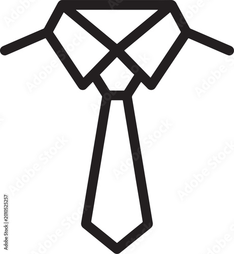 Shirt and tie icon black