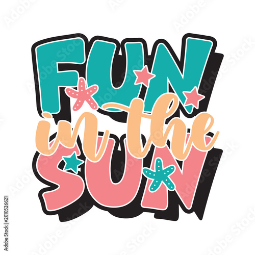 Retro Fun in the Sun T-Shirt - Groovy 70s Style Summer Beach Graphic