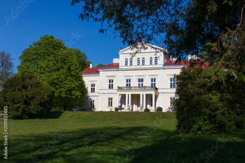 Raczynski Palace in Zloty Potok, a classicist residence in Jura Krakowsko-Czestochowska, Poland.